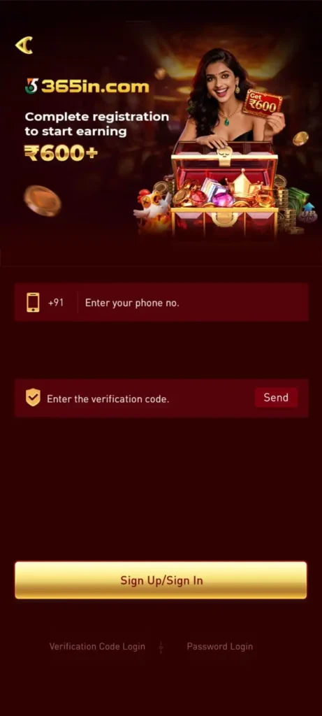 365IN Game Login Mobile Access Android Gaming